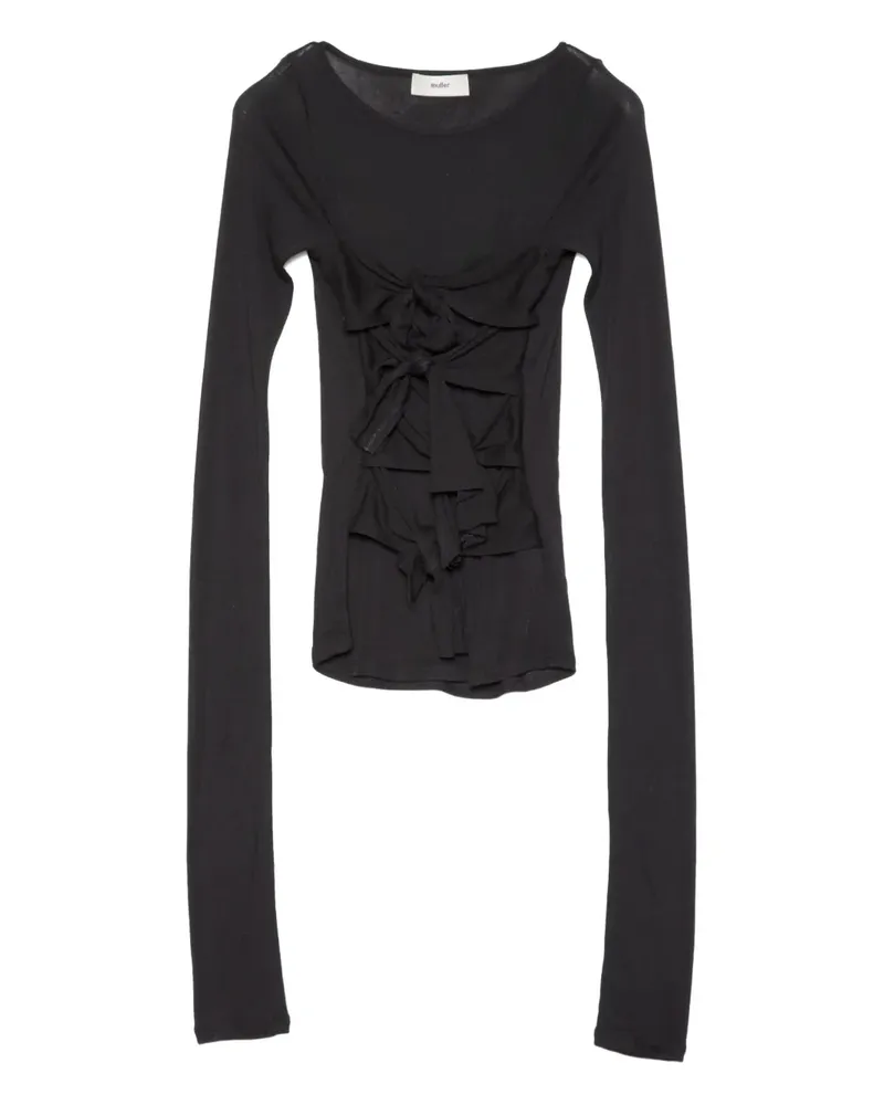 Muller of Yoshiokubo knot-detailing top - Schwarz Schwarz