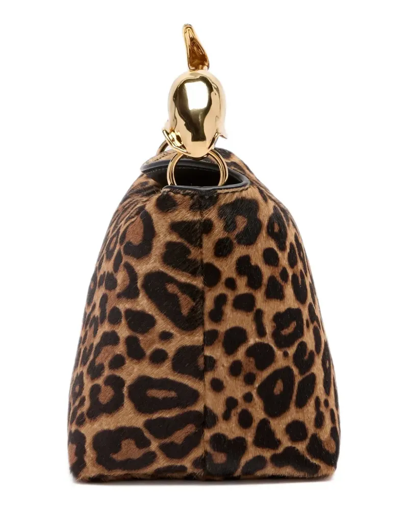 Erdem mini Bloom leopard-print tote bag - Braun Braun