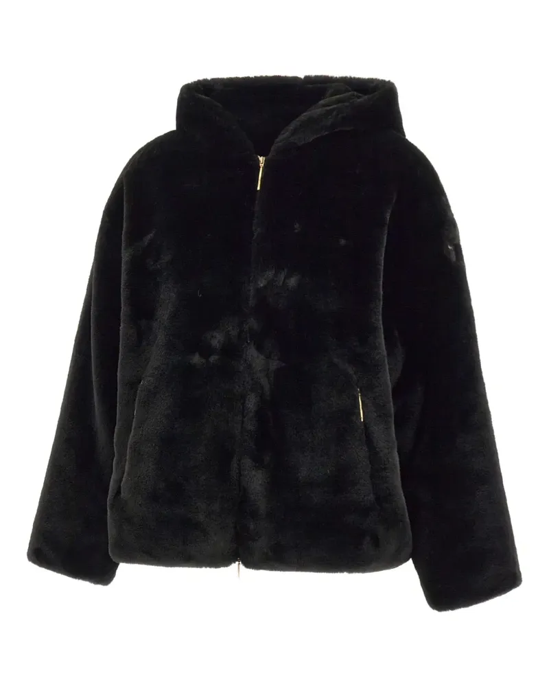 TATRAS hooded faux fur coat - Schwarz Schwarz