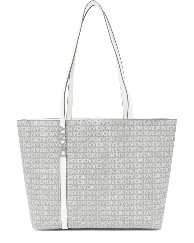 DKNY Shopper mit Logo-Schild - Grau Grau