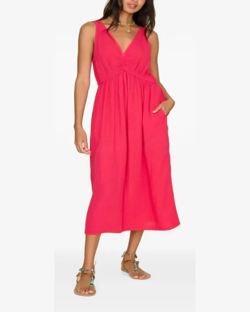Xírena Faedra cotton midi dress - Rosa Rosa