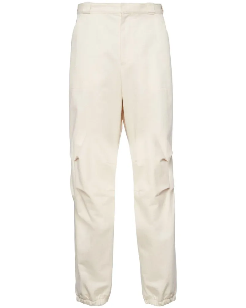 Prada Gerade Hose mit elastischen Bündchen - Nude Nude