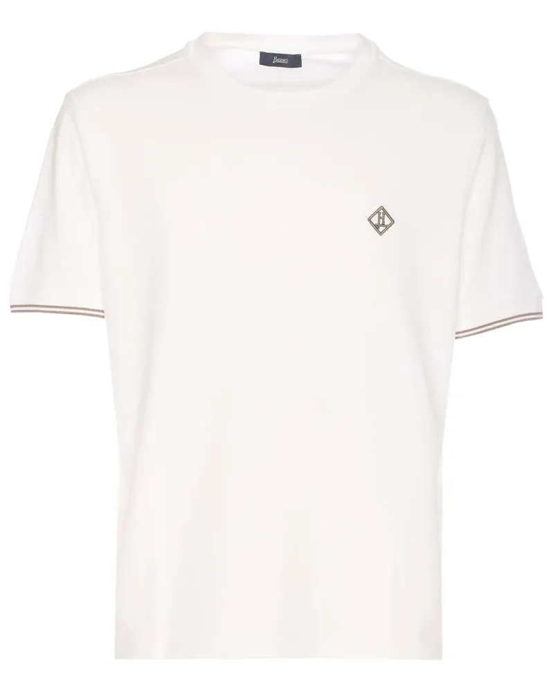 Herno T-Shirt mit Logo-Stickerei - Weiß Weiß