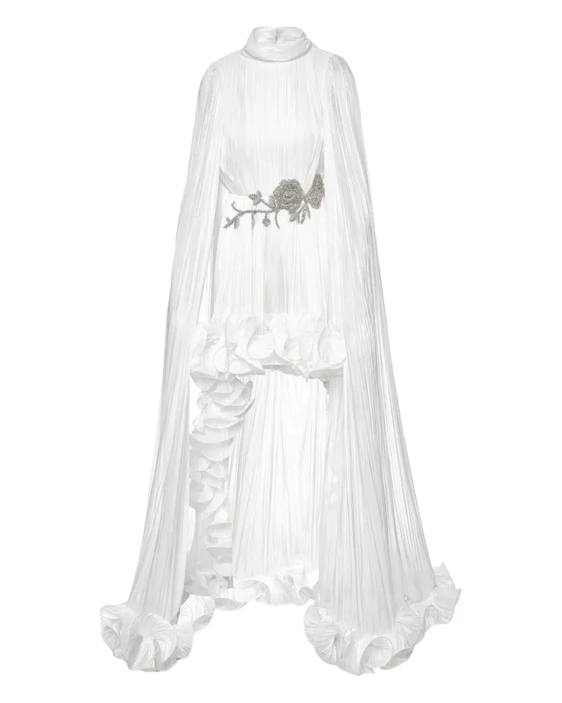 Ana Radu Kleid im Cape-Stil - Weiß Weiß