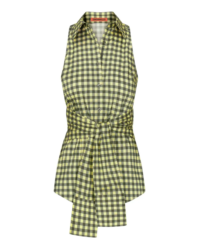 Simon Miller Inna gingham-print sleeveless shirt - Gelb Gelb