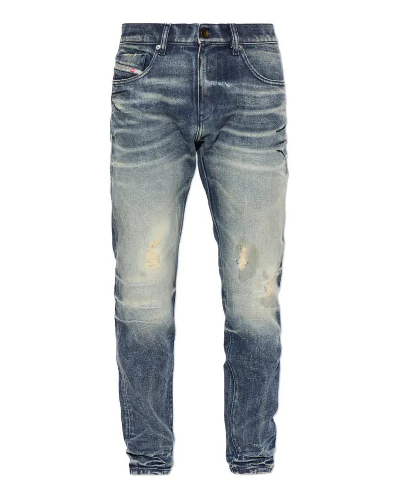 Diesel 2019 D-Strukt Jeans im Distressed-Look - Blau Blau