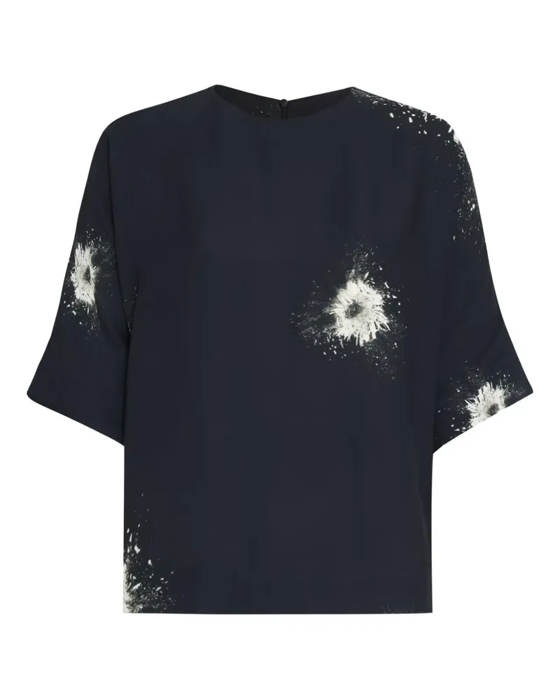 Gloria Coelho short-sleeve print top - Blau Blau