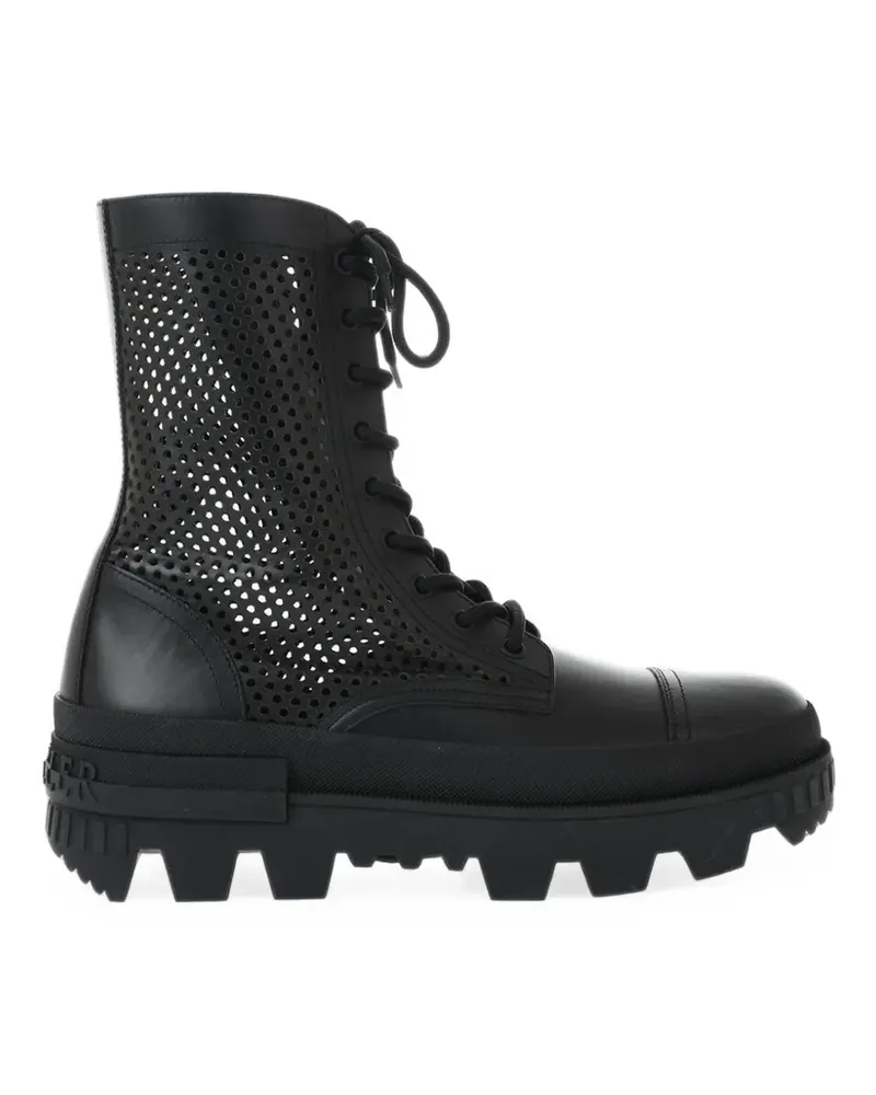 Moncler Carinne Bikerstiefel mit Laser-Cut - Schwarz Schwarz