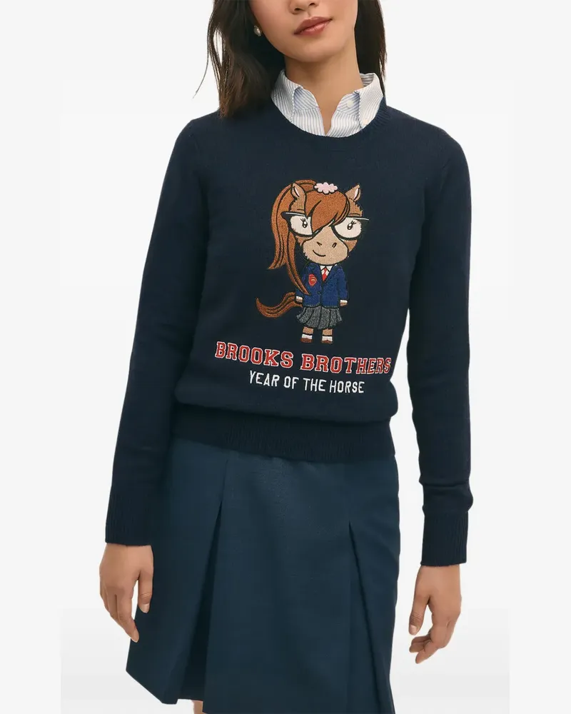 Brooks Brothers Year of the Horse Wollpullover - Blau Blau