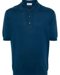 John Smedley Gestricktes Isis Poloshirt Blau