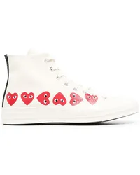 Comme des Garçons Multi Hearts Sneakers Nude