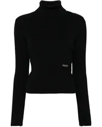 Patou Gerippter Rollkragenpullover Schwarz