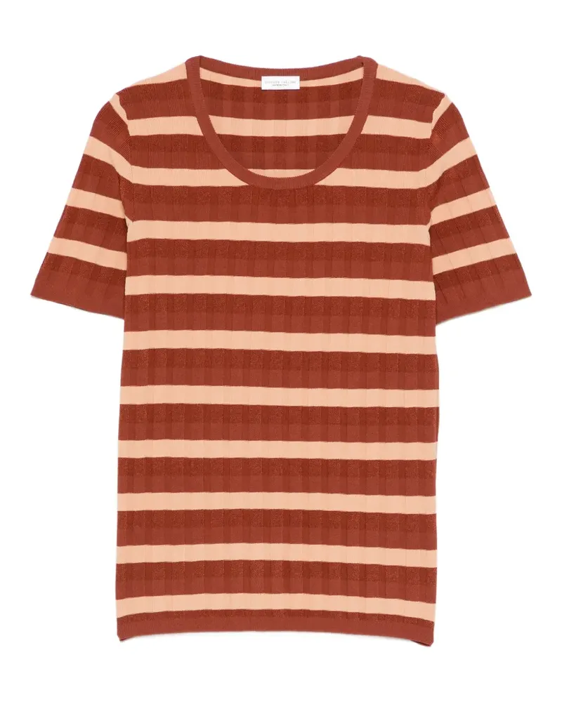 Roberto Collina striped short-sleeve T-shirt - Orange Orange