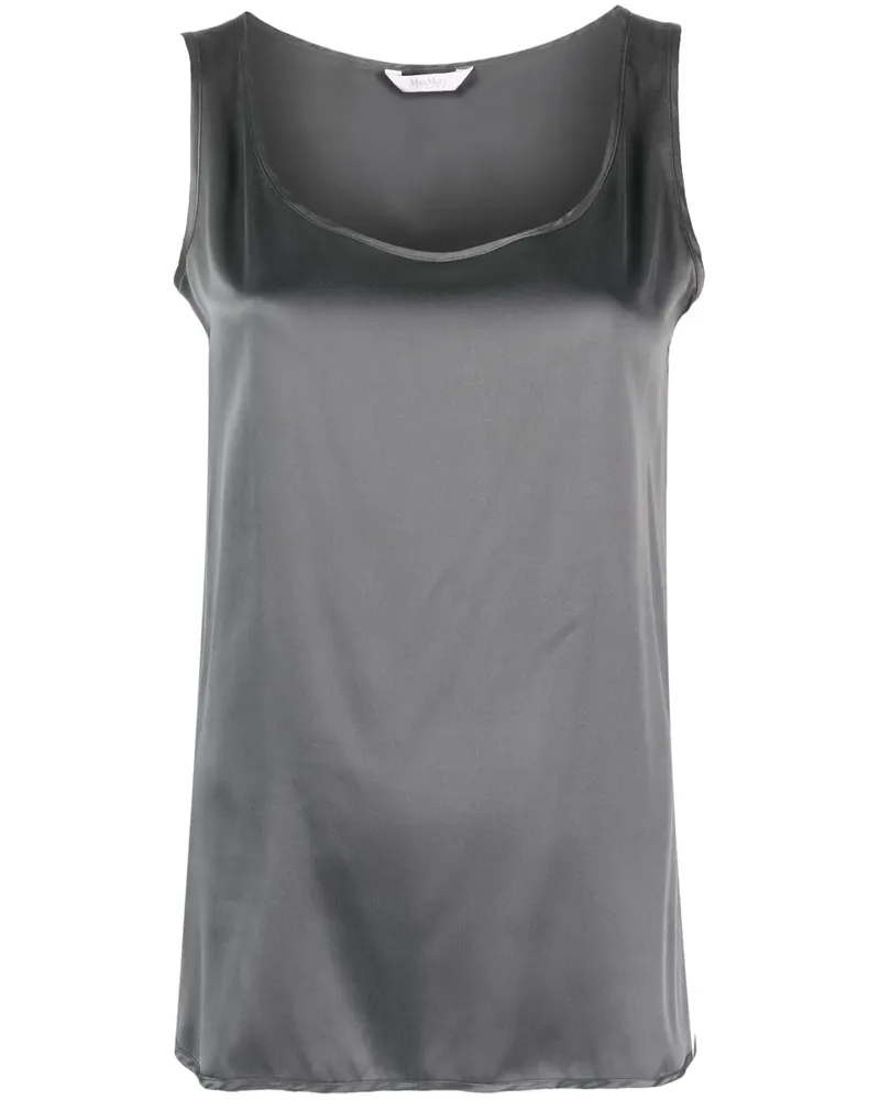 Max Mara Top mit eckigem Ausschnitt - Grau Grau