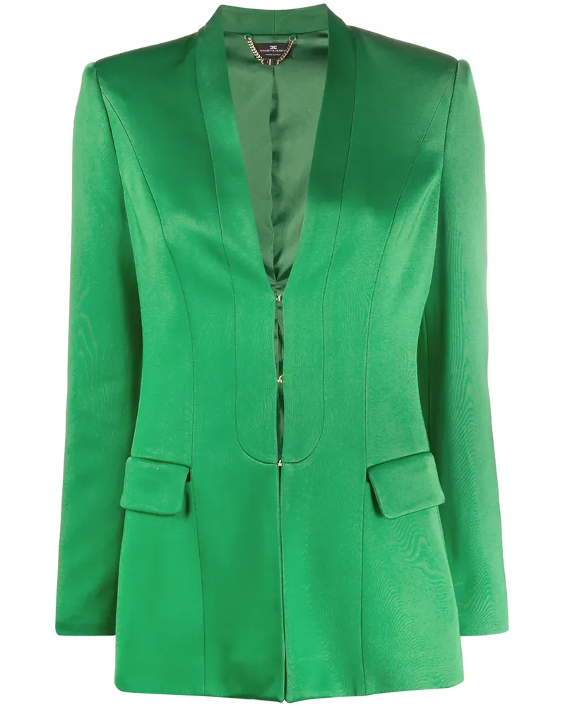 Elisabetta Franchi Schmaler Blazer - Grün Grün