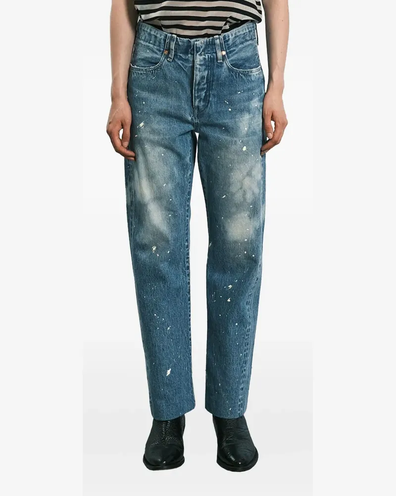 TANAKA Jeans mit Farbklecks-Print - Blau Blau