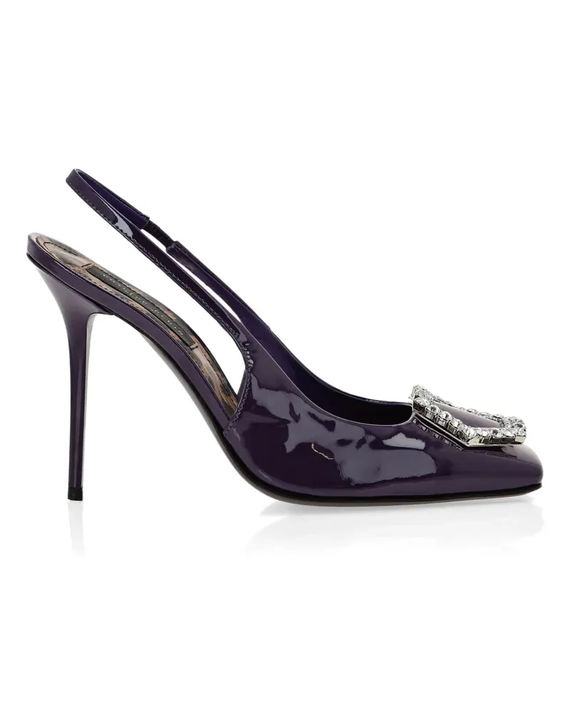 Philipp Plein Decollete Pumps mit Absatz 120mm - "73 Purple "73