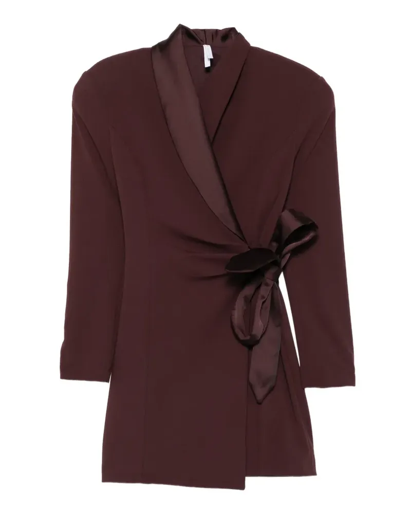 IMPERIAL Gewickeltes Kleid mit Satinbesatz - Braun Braun