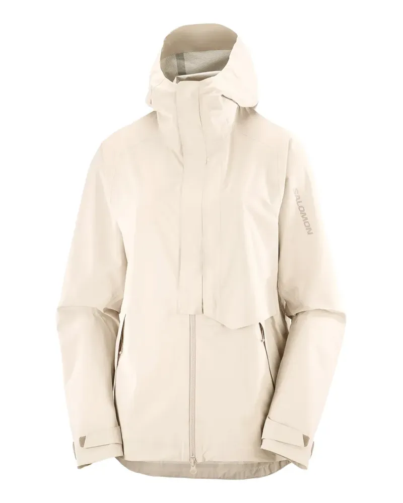 Salomon Outerpath Pro hooded logo-print jacket - Nude Nude