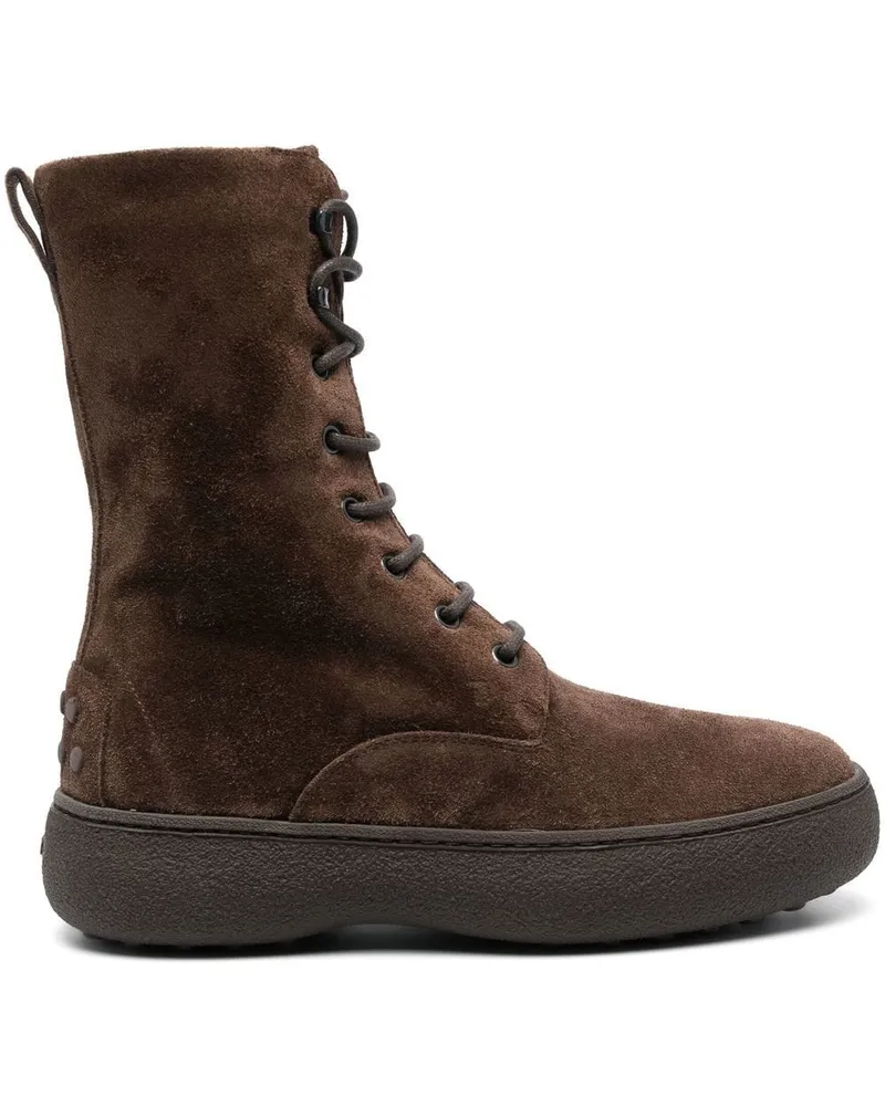 TOD'S Schnürstiefel aus Wildleder - Braun Braun