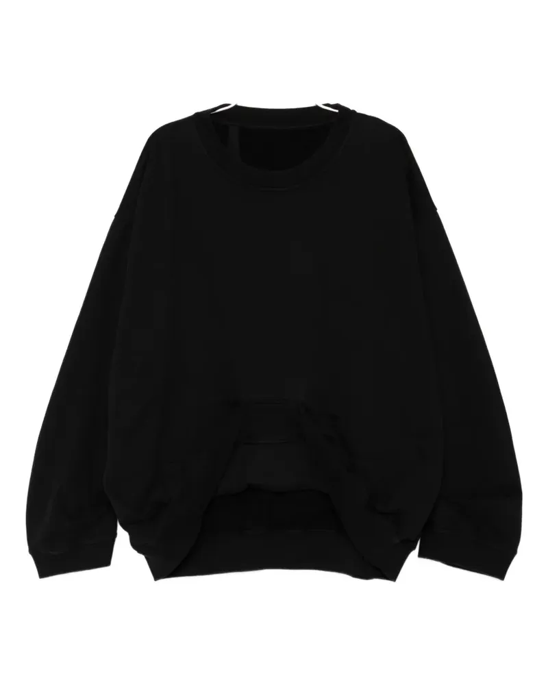 Marina Yee asymmetric-hem sweatshirt - Schwarz Schwarz