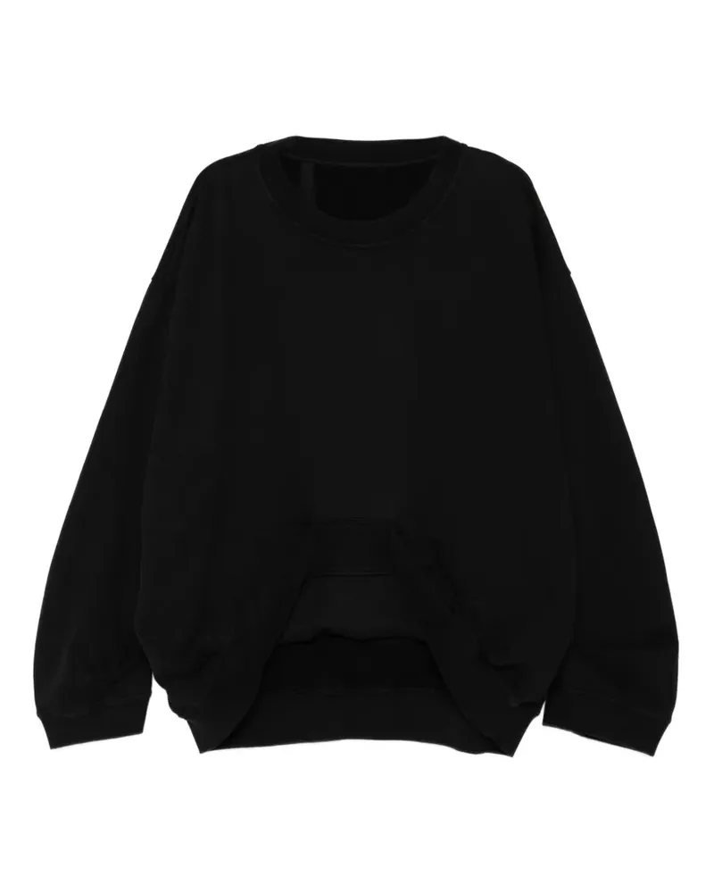 Marina Yee Sweatshirt mit asymmetrischem Saum - Schwarz Schwarz