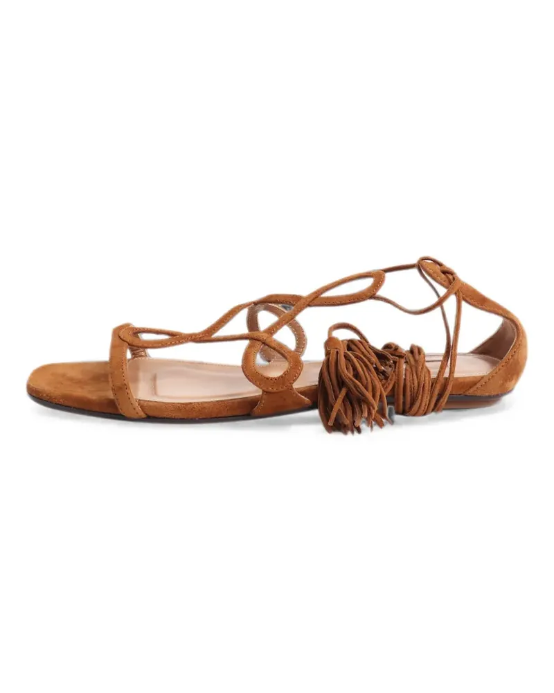 Aquazzura Gitana tassel sandals - Braun Braun