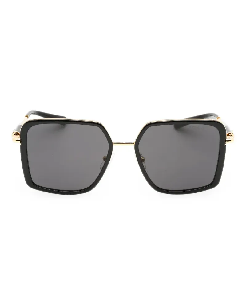 Versace Sonnenbrille mit geometrischem Gestell - Gold Gold