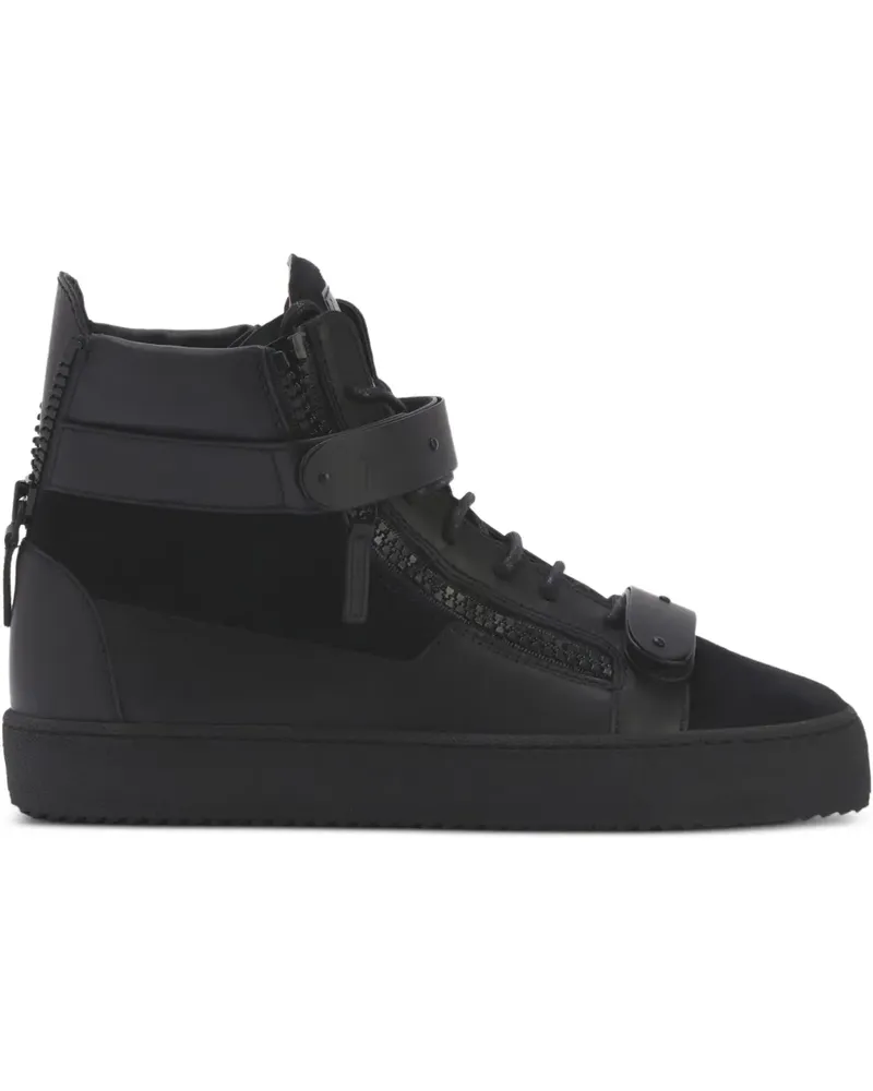 Giuseppe Zanotti COBY MATT Sneakers mit Schnürung - Schwarz Schwarz