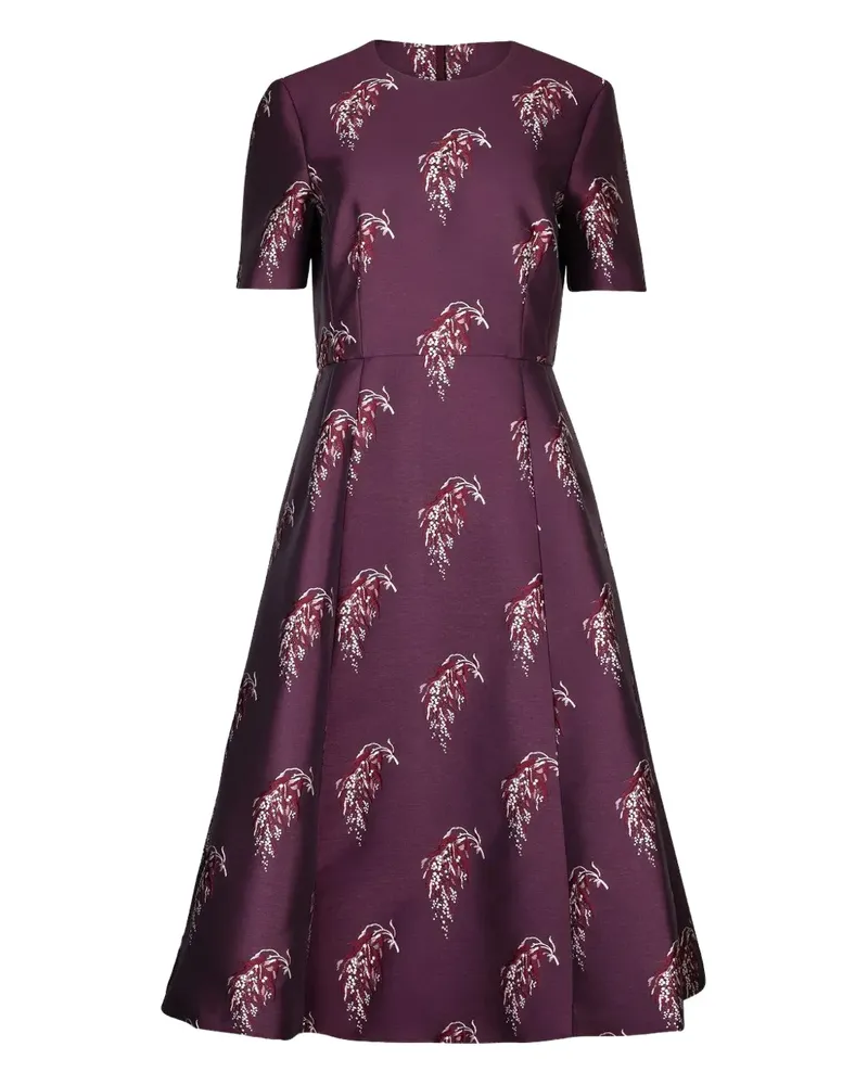 Adam Lippes Evangeline Midikleid mit Blumen-Print - Violett Violett