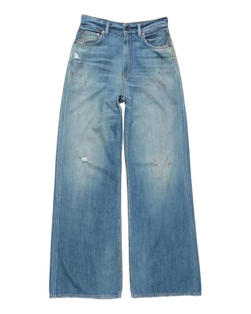 Acne Studios logo-patch jeans - Blau Blau