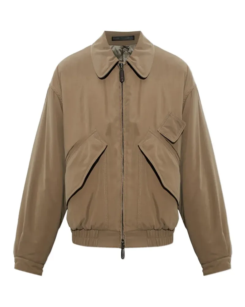 Giorgio Armani insulated collared bomber jacket - Braun Braun