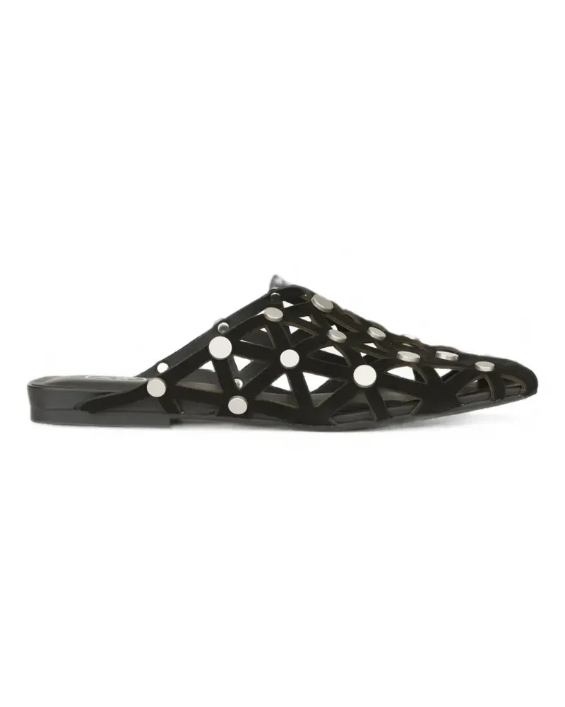 ash Bone Mules mit Nieten - Schwarz Schwarz