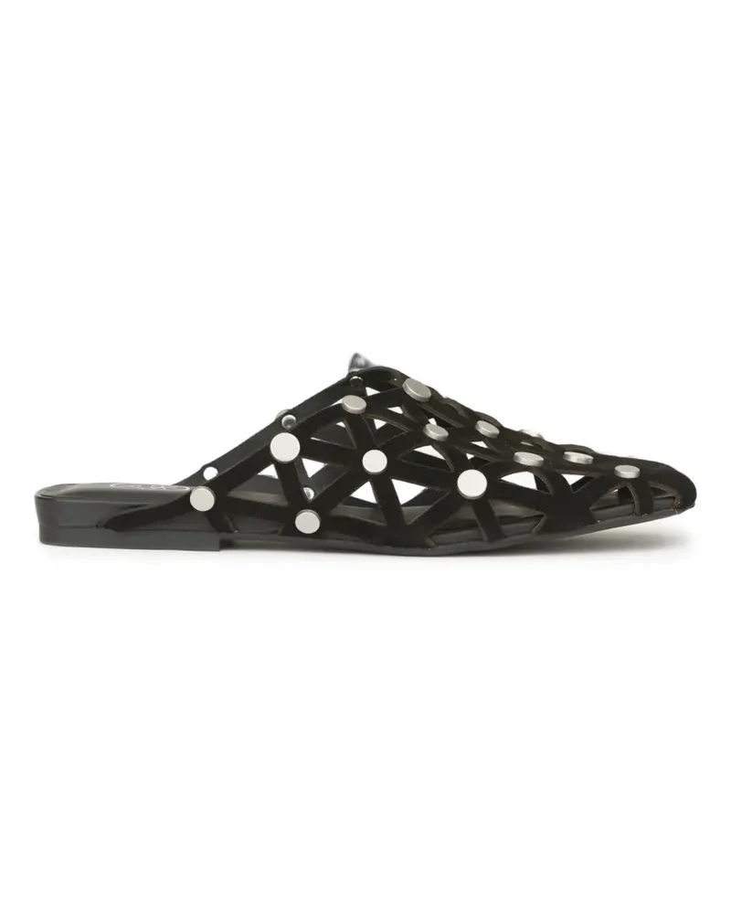 ash Bone Mules mit Nieten - Schwarz Schwarz