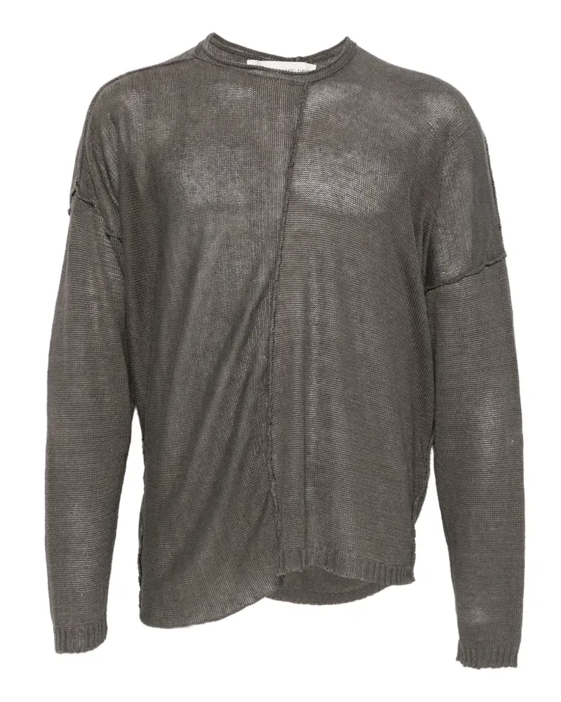 Isabel Benenato Gestrickter Pullover mit Nahtdetail - Grau Grau