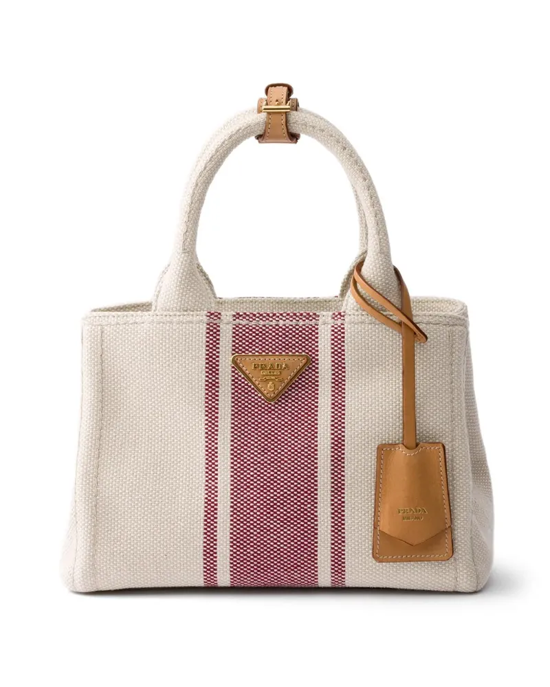 Prada Jardinière small cotton canvas bag - Nude Nude