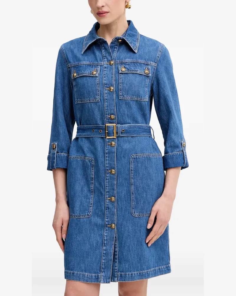 Luisa Spagnoli Passeto Minikleid mit Gürtel - Blau Blau