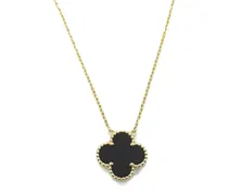 18kt Vintage Alhambra Gelbgoldhalskette mit Onyx
