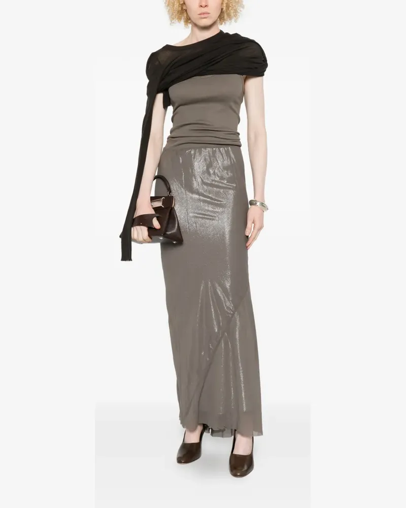 Rick Owens Dafne textured sleeveless midi dress - Grau Grau