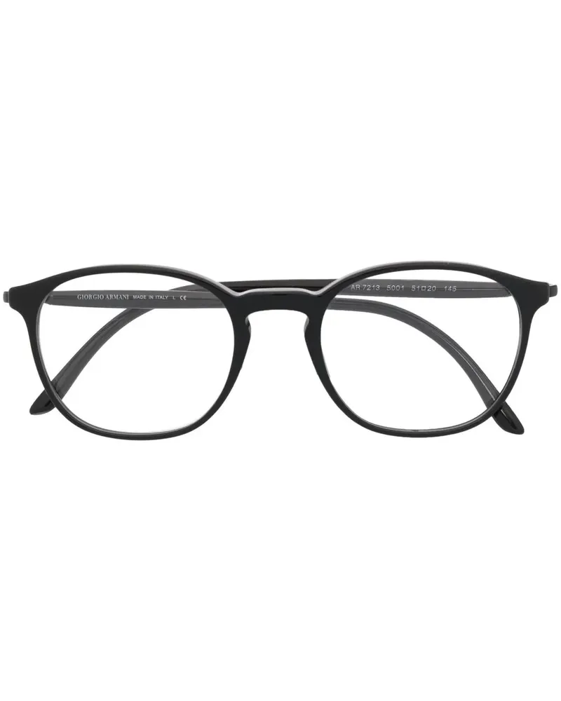 Giorgio Armani Brille mit rundem Gestell - Schwarz Schwarz
