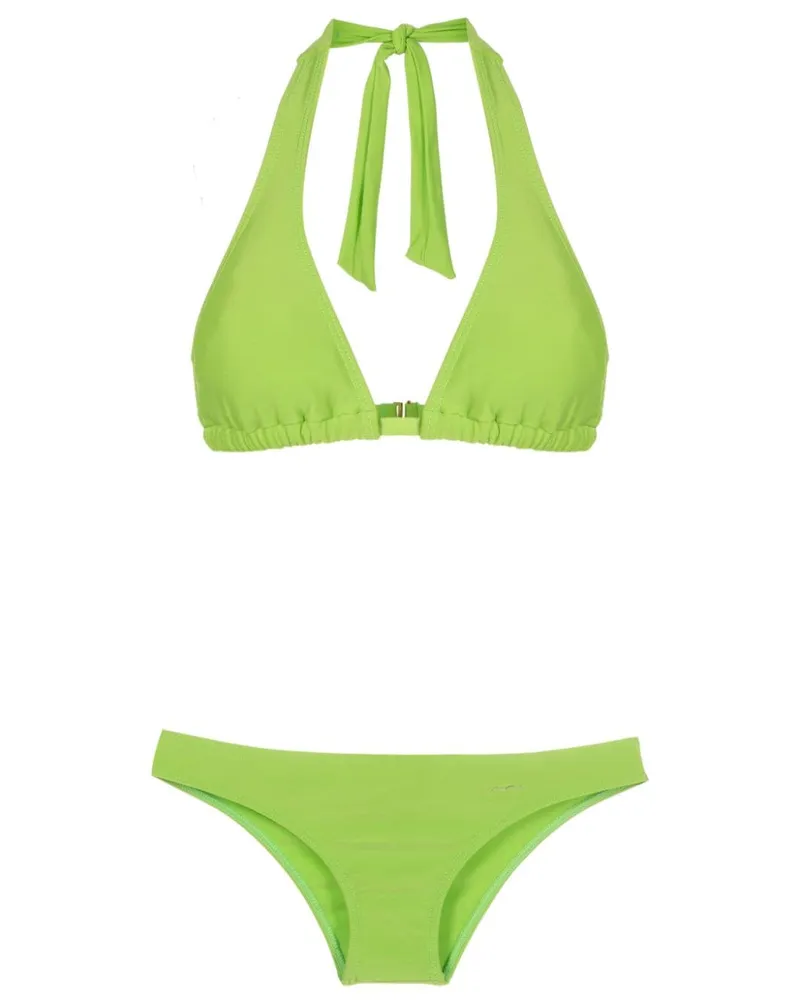 Amir Slama Triangel-Bikini mit Neckholder - Grün Grün