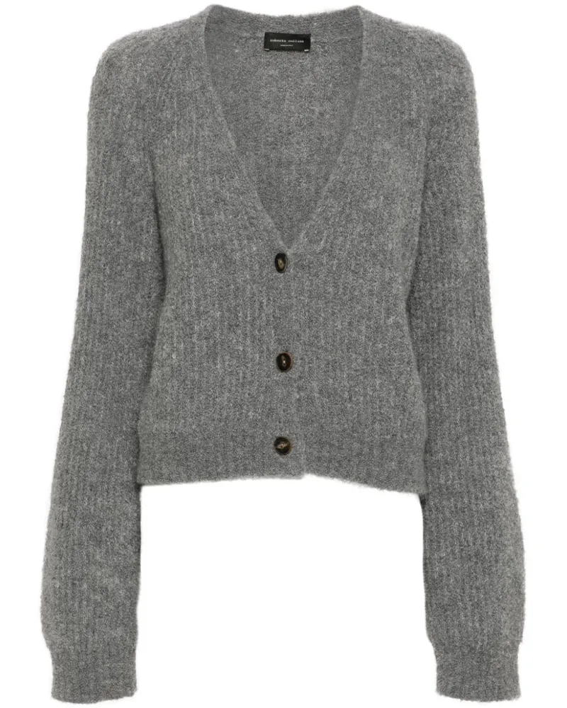 Roberto Collina Cardigan mit V-Ausschnitt Grau