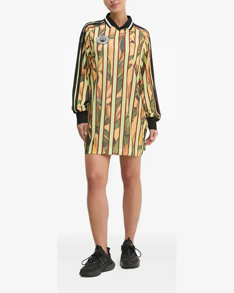 adidas x Farm Premium Kleid mit tropischem Print - Nude Nude
