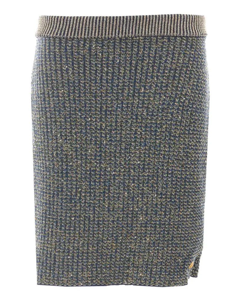 Balmain sequin-embellished glitter-effect midi skirt - Blau Blau