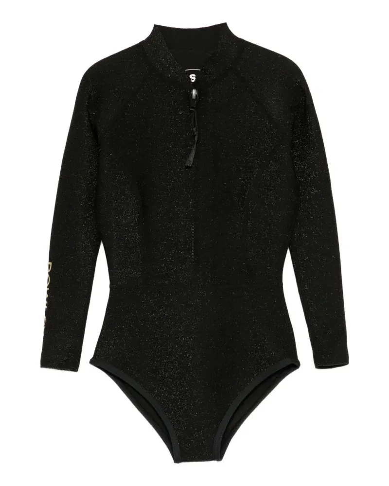 Cynthia Rowley Badeanzug mit Glitter-Effekt - Schwarz Schwarz