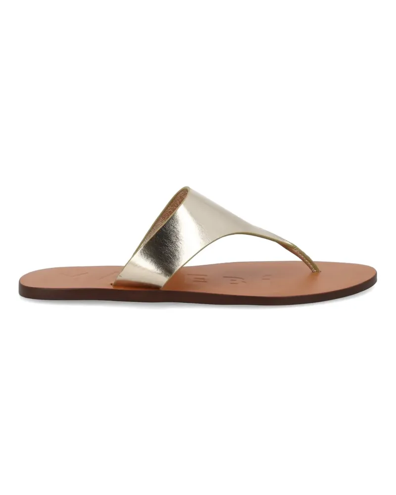 Manebí metallic-effect flip-flops - Gold Gold