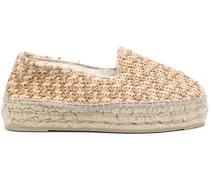 Espadrilles mit Zickzackmuster - Nude