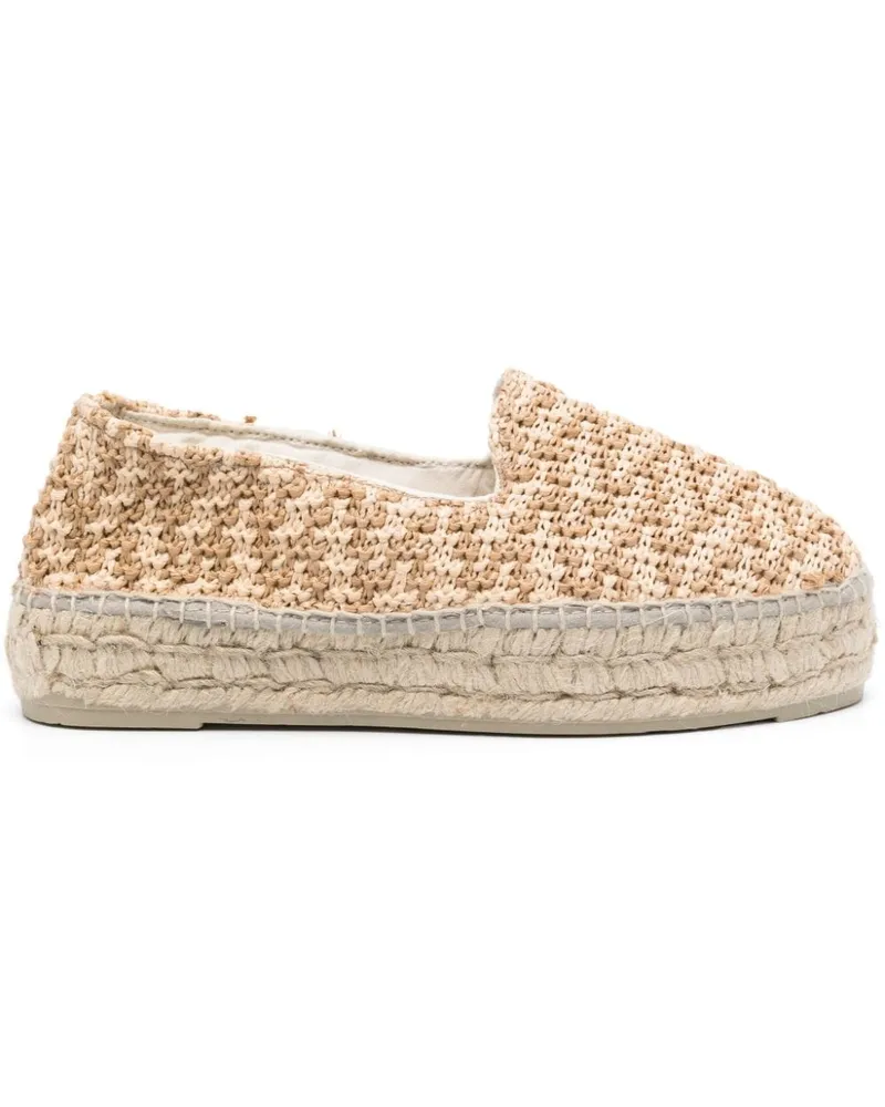 Manebí Espadrilles mit Zickzackmuster - Nude Nude
