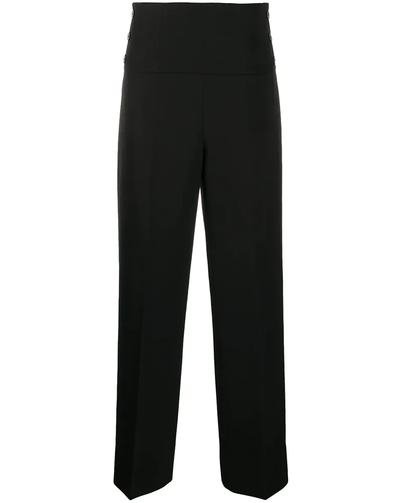Jil Sander Hose mit weitem Bein - Schwarz Schwarz