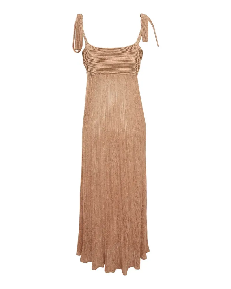 Zimmermann Plisseekleid im Metallic-Look - Braun Braun